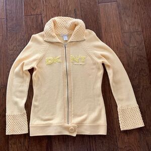 DKNY Yellow Women's Sweater Cardigan